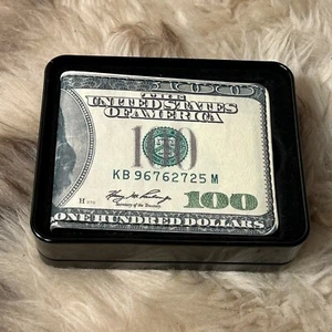 NIB Buckle-Down Men's Bi-fold Wallet -  Hundred Dollar $100 Bill Design - Picture 1 of 4