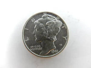 *1941 D SILVER MERCURY DIME, BU+ DETAILS #U53 - Picture 1 of 2