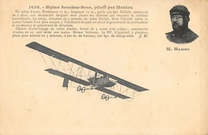 CPA AVIATION BIPLAN SANCHEZ BESA PILOTE PAR MAHIEU - Picture 1 of 1