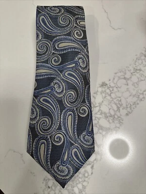 Corbata de seda con textura de cachemira COVONA para hombre Foto 1 de 4