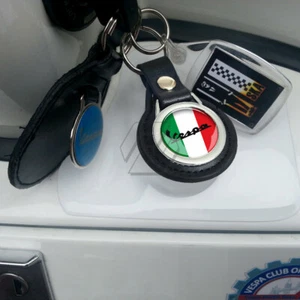 Motorcycle Scooters Keychain Key Ring Key Fob Case for Vespa Piaggio - Picture 1 of 11