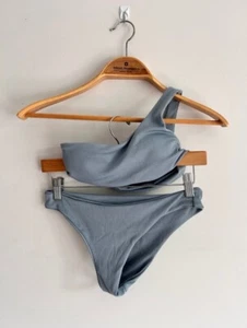 Bikini Set Baby Blue Off Shoulder Women XS - Picture 1 of 3