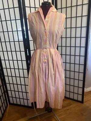 Vintage 1950 Pink/Orange New Look Dress SZ 2  - Image 1 of 4