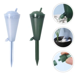 2 Pcs Automatic Watering Device Travel Vacation Waterer Flower Spikes Drip - Picture 1 of 12