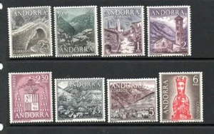 ANDORRA (SPANISCH) L/M/M 1963 SG55-62 KOMPLETTE DEFINITIVE AUSGABE - Bild 1 von 1