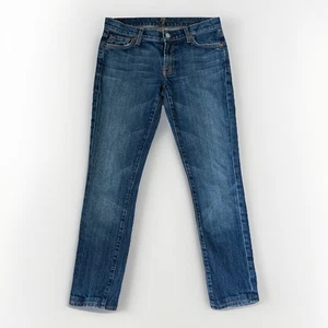 7 For All Mankind Vintage Roxanne Skinny Ankle Jeans 27W 28L Y2K Made In USA - Picture 1 of 11