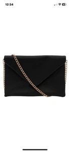 a New Day Envelope Clutch Handtasche in schwarz mit goldfarbenem Kettenriemen - Bild 1 von 4