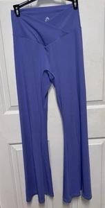 Sunzel Large Light Blue Cross Waist Flared Leggings No Front Seam Tummy Control - Picture 1 of 8