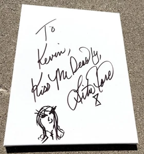 LITA FORD SIGNED Canvas With Sketch *TO KEVIN* KISS ME DEADLY - Picture 1 of 1