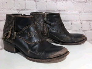 Freebird by Steven Grand Stiefeletten braun Leder abgenutzt Größe 8 LESEN - Bild 1 von 18