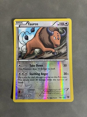 Tauros Reverse Holo 100/146 XY Base Set Pokemon - Image 1 of 2