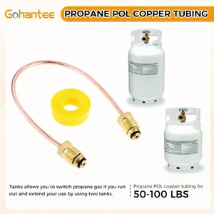 1x Short Nose POL to POL Copper Pigtail for High Pressure Regulator Connection - Picture 1 of 10