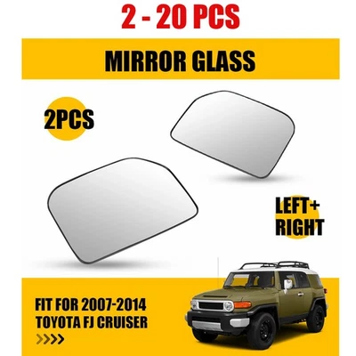 2-20X Left Right Side Mirror Glass Non-Heated for 2007-2014 Toyota FJ Cruiser - Image 1 of 4