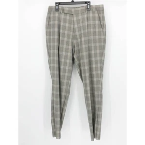 HUGO BOSS Herren Slim Fit Wolle Anzughose 38x29 Grau Kariert Wolle Seide Mischung Neu ohne Etikett - Bild 1 von 8