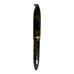 Pluma Estilográfica Sheaffer Vintage Punto Blanco Anillo Top Verde y Negro - Imagen 1 de 4