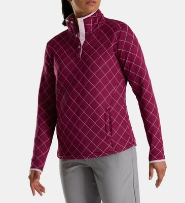 Usado en Excelente Condición FootJoy Acolchado Capa Media Medio Presión Golf Pullover Mujer XL Chaqueta Magenta Foto 1 de 4