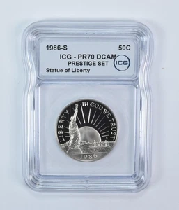 1986-S Statue Of Liberty Commemorative Half Dollar Prestige PR70 DCAM ICG *5390 - Picture 1 of 5
