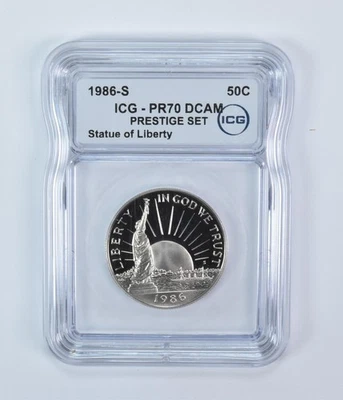 1986-S Statue Of Liberty Commemorative Half Dollar Prestige PR70 DCAM ICG *5390 - Image 1 of 4