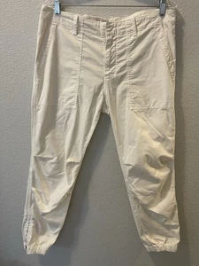 Nili Lotan Cropped Französisch Militär Capri Jogginghose Eierschale Elfenbein Größe 10 - Bild 1 von 11