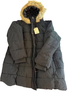 St Johns Bay Women’s Black Jacket 3X Detachable Hood NWT - Picture 1 of 8