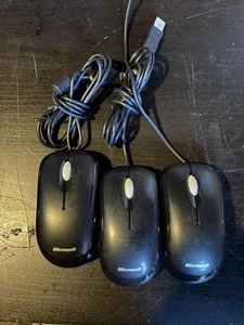 (3) Microsoft Basic Optical Mouse V2.0 USB Black Model 1113 - Picture 1 of 3