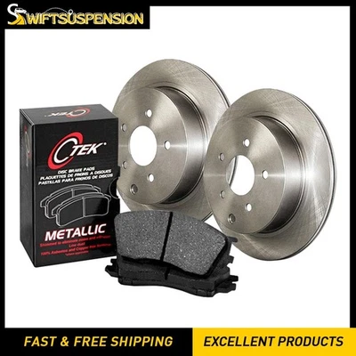 C-Tek Front Disc Brake Pad Set Disc Brake Rotor 3 PCS for 2005-2015 Smart Fortwo - Image 1 of 4