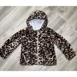 Leopard girls winter coat 4/5 - Picture 1 of 4