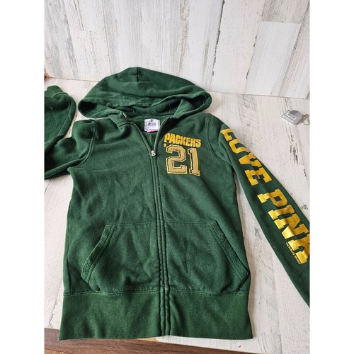 UNDERCOVER Felpa con cappuccio vintage Victoria's secrets rosa Packers ragazza zip XSX sequel centro commerciale