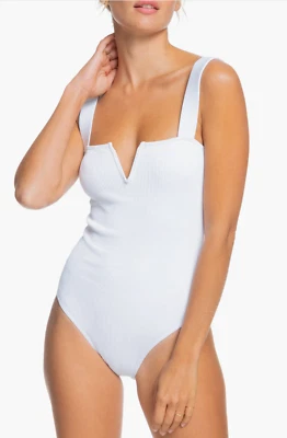 Traje de baño Roxy L89153 para mujer blanco acanalado Mind of Freedom de una pieza talla XXL Foto 1 de 4