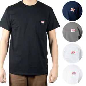 T-shirt uomo Ben Davis maniche corte 100% cotone classico logo su tasca - Foto 1 di 43
