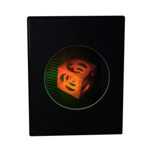 3D Würfel innerhalb Würfel Hologramm Bild SCHREIBTISCHSTÄNDER, Sammlerstück geprägt Typ - Bild 1 von 7