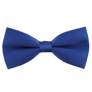 Neu KINDER JUNGEN 100 % Polyester vorgebundene Fliege nur royalblau formell Hochzeit  - Bild 1 von 2