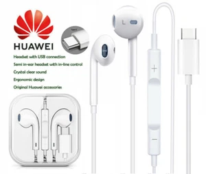 Auriculares estéreo para Huawei tipo C USB-C para P20 Mate 20 P30 Pro - Imagen 1 de 10
