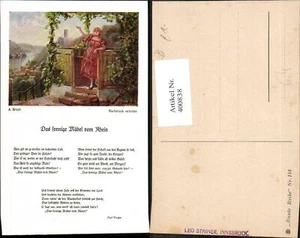 400838,Liedkarte A. Broch Das sonnige Mädel vom Rhein - Picture 1 of 1