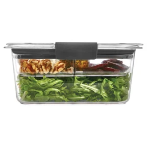 Rubbermaid 4.7 Cup Brilliance Food Storage Container 5pc Set: BPA-Free, Clear, M - Picture 1 of 4