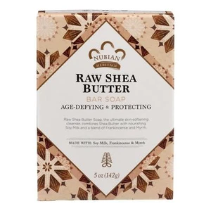 Nubian Heritage Raw Shea Butter Bar Soap Age Defying and Protecting 5 oz 6 Pack - Picture 1 of 2