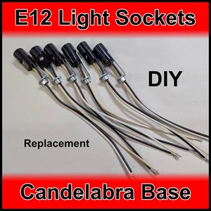 1 Pcs - E12 Light Sockets Candelabra Base Lamp - UL - NOS - replacement - diy - Picture 1 of 5