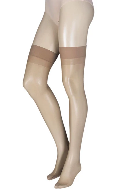 Medias transparentes Trasparenze Sara beige talla 2 = 4 pies 9" a 5 pies 9" Denier 20 Foto 1 de 4