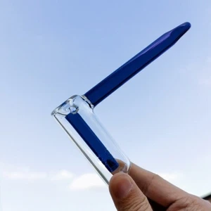 1pz 5" Vetro Bong Martello Shisha Pipe Fumo Gorgogliatore Portatile Pipa Manuale Blu US - Foto 1 di 9