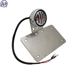 Soporte de placa de acero pesado para motocicleta y luz de freno trasero para parrilla para Harley - Imagen 1 de 7