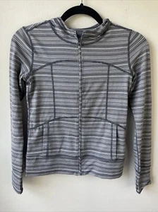 zella girl jacket gray 10/12 long sleeve athletic zip up - Picture 1 of 7