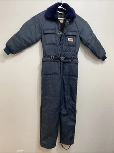 Vtg Walls Blizzard-Pruf Blue Insulated Coveralls Ski Snow M Regular 12-14 *USA* - Picture 1 of 12