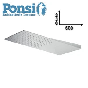 Soffione doccia 500x230 cm in acciaio inox ultrapiatto con erogazione effetto PI - Foto 1 di 1
