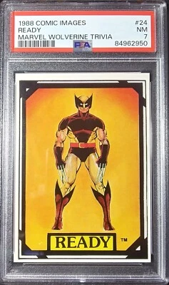 1988 Comic Images Marvel Wolverine Trivia #24 Ready (Classic Suit) X-Men PSA 7 - Image 1 of 4