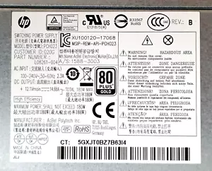 L08261-004 HP Pavilion TP01 | 590 80 Plus Gold 180W Modelo: PCH023 Fuente de alimentación - Imagen 1 de 6
