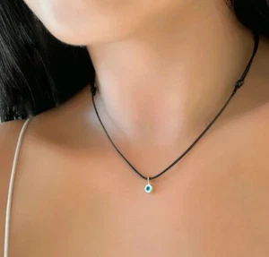 Collar Gargantilla Lleno de Oro 14k Protección Buena Suerte Joyería Turca - Imagen 1 de 9