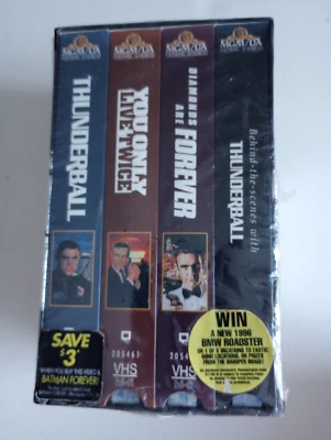 James Bond Collection 007 Gift Set Vol. 2 VHS Tapes Sealed Thunderball & More! - Image 1 of 3