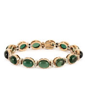 Vintage Green Tourmaline Bracelet 12k Gold