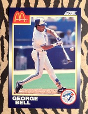 RARE 1990 Score Mcdonald’s #20 George Bell – Blue Jays - ￼ Hi Grade￼ - see pics
