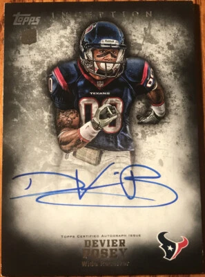 2012 Topps Inception Rookie Autograph DeVier Posey #123 Houston Texans - Image 1 of 2
